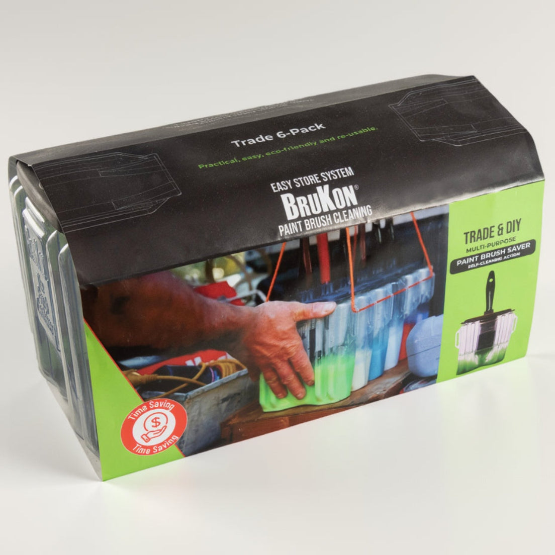 BruKon 6-pack cleans 36 paint brushes
